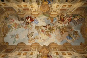 Melker Stift Marmorsaal Fresko, Melk, Österreich