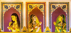 Miniaturmalerei, Kunsthandwerk in Rajasthan, Indien von Unbekannter Künstler