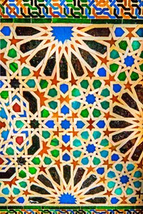 Mosaik, Comares-Palast, Nasridenpaläste, Alhambra, Granada, Andalusien, Spanien