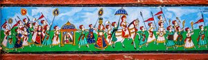 Wandmalerei in der Altstadt von Bundi, Rajasthan, Indien von Unbekannter Künstler