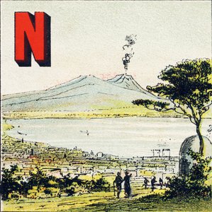 N: Neapel. Wunderschöne Stadt im Süden Italiens - Gravur aus Alphabet geographique. Guerin-Muller et Cie, Verleger, Paris