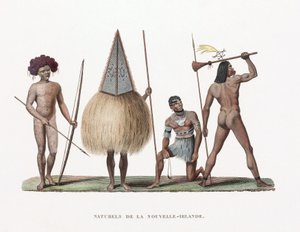 Einheimische von Neuirland (heute Papua-Neuguinea)