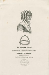 Newcastle-under-Lyme - Schandmaske: Holzschnitt, nd [ca. 1833-4]