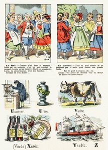 Seite 8 - Der Kostümball, der Reigen - Kinderunterhaltungsalphabet ca. 1890 (Lithographie)