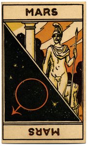 Paranormal. Astrologie. Mars (Planet). Astrologische Karte aus: Le Tarot Astrologique, von Georges Muchery, Frankreich von Unbekannter Künstler