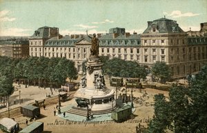 Paris, Frankreich: Place de la République und Kaserne von Unbekannter Künstler