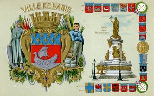 Paris Postkarte von Unbekannter Künstler