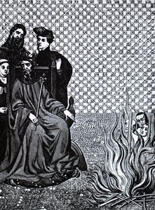 Philipp II. von Frankreich verurteilt die Jünger des französischen Theologen Amaury von Unbekannt