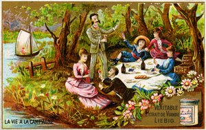 Picknick auf dem Land in Frankreich im späten 19. Jahrhundert von Unbekannter Künstler