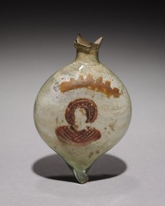 Pilgerflasche mit Nimbusfigur, ca. 400-600