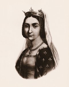 Porträt von Johanna von Frankreich oder Valois (1464-1505) Königin von Frankreich. Gravur