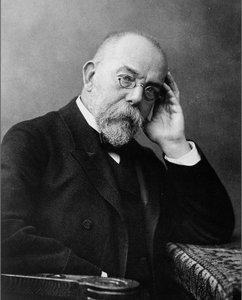 Porträt von Robert Koch, deutscher Arzt von Unbekannter Künstler