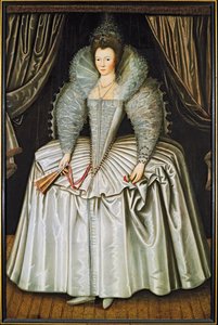 Porträt einer Dame, identifiziert als Elizabeth Howard von Unbekannt
