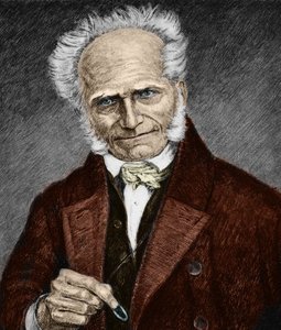Porträt des deutschen Philosophen Arthur Schopenhauer (1788-1860). 19. Jahrhundert (Gravur). von Unbekannter Künstler
