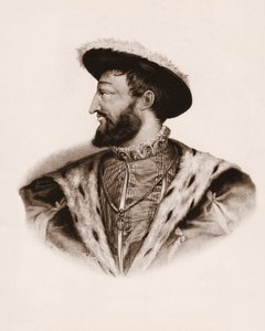 Porträt des Königs von Frankreich Franz I. (1494-1547) Gravur des 19. Jahrhunderts