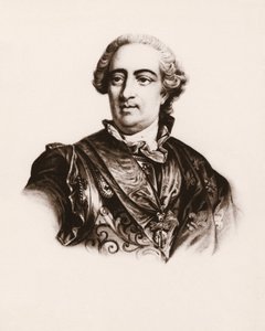 Porträt des Königs von Frankreich Louis XV (1710-1774) Gravur des 19. Jahrhunderts