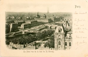 Postkarte/Seine vom Turm Saint Gervais/Paris/Seine/Île-de-France/Frankreich