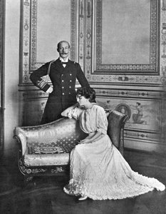 Prinz Georg von Griechenland und Prinzessin Marie Bonaparte im Stadthaus von Prinz Roland Bonaparte, Paris, Foto von Paul Boyer von Unbekannter Künstler