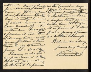 Königin Victoria - handgeschriebener Brief an Miss Mary Augusta Gordon, in dem sie sich für die Bibel bedankt, die sie als Geschenk erhalten hat von Unbekannter Künstler