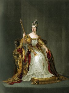 Königin Victoria von England in ihren Krönungsroben (1837)