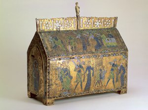 Reliquienschrein mit Szenen aus dem Leben der Heiligen Valeria, Limoges, ca. 1175 von Unbekannt