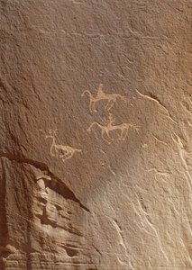 Felsgravuren, Ledge Ruin, Canyon de Chelly National Monument, Arizona, USA von William M. Timlin