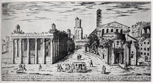 Forum Romanum 16. Jahrhundert (Gravur)
