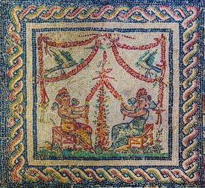 Römische Villa mit wunderbaren Mosaikböden von Unbekannter Künstler