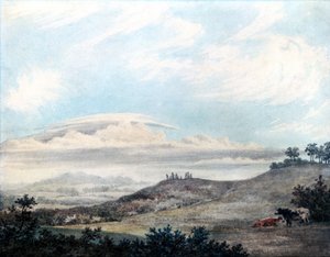 Ländliche Landschafts- und Wolkenstudie von Luke Howard, ca. 1808-1811