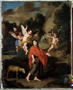Johannes der Täufer geht in die Wüste. Gemälde von Reynaud Levieux (1613-1694) 1682. Kapelle der Schwarzen Büßer, Avignon
