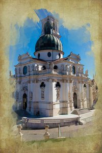 Heiligtum von Monte Berico, Vicenza, Italien (manipuliertes Foto) von Unbekannt