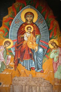 Ikone im orthodoxen Kloster Santa Catherine, Sainte Catherine