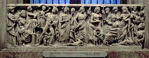 Sarkophag mit Reliefdarstellung von Prometheus und der Erschaffung des Menschen, Römisch, aus Arles, 3. Jahrhundert n. Chr. von Unbekannt