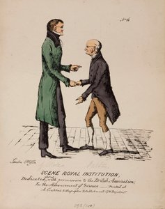 Szene Royal Institution: Gerrit Moll und John Dalton, um 1831-1840 von Unbekannt