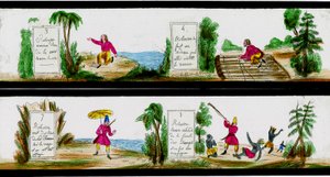 Szene aus den Abenteuern von Robinson Crusoe von Unbekannter Künstler