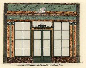 Schaufenster von Monsieur Therouldes Kurzwarenladen von Unbekannter Künstler