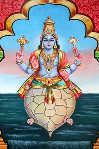 Sri Vadapathira Kaliamman Hindu-Tempel. Avatar von Vishnu. Kurma 2. Inkarnation. Singapur