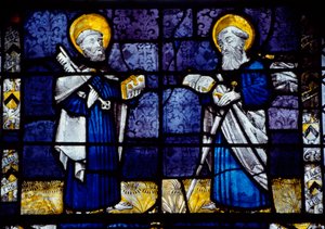 St. Peter und St. Paul, Glasfenster aus der Prioratskirche, Le Bourget du Lac, Savoyen, Frankreich