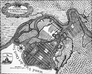 St. Petersburg - Plan der russischen Stadt