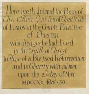 Stafford - Monumentale Inschrift in der St. Mary