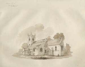 Standon Kirche: Feder- und Tintenzeichnung, nd [?Mitte 19. Jh.] von Unbekannt