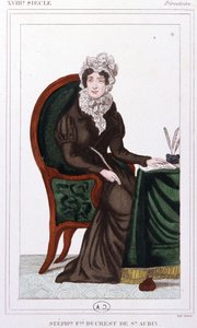Stephanie Ducrest de Saint-Aubin Gräfin von Genlis, ca. 1810 (Gravur)