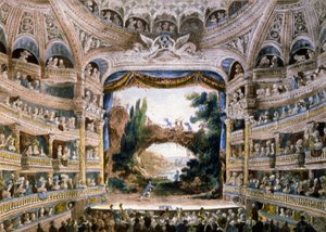 Das Comédie-Française-Theater im späten 18. Jahrhundert (Gravur)