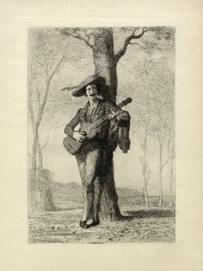 Der Gitarrist, Frankreich, um 1870 (Stich)