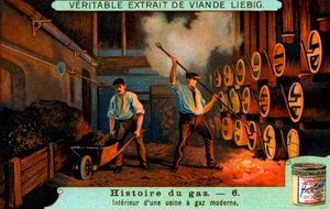 Die Geschichte des Gases: Innenraum eines modernen Gaswerks von Unbekannter Künstler