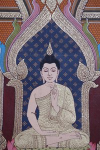 Das Leben des Buddha, Wandfresko, Wat Maniratanaram Kloster, Phnom Penh, 2022 (Foto)