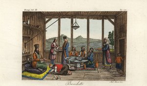 Das Bankett, das für Dodwell vom Bischof von Salona in Crisso, Griechenland, abgehalten wurde von Unbekannt