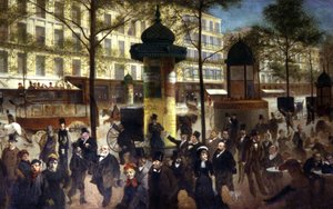 Die Menge auf dem Boulevard des Italiens in Paris, ca. 1900 (Gemälde)