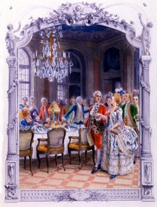 Das Mahl im 18. Jahrhundert, ca. 1900 (Illustration)