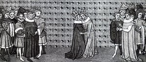 Das Treffen von König Edward III. und König Philipp V. von Frankreich